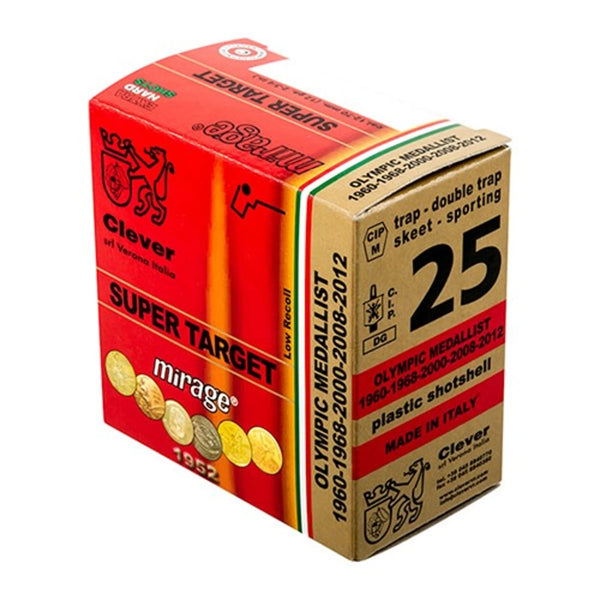 Clever 12 Gauge Shotgun Ammo Mirage Super Target T1 2.75 in 1 oz #8 1290 FPS
