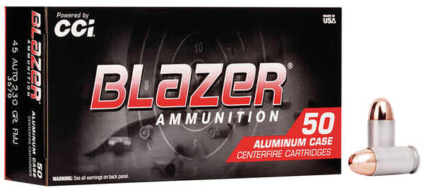 Blazer .45 ACP/Auto Aluminum 230 grain Full Metal Jacket ammunition