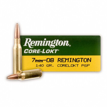 Remington Core-Lokt Pointed Soft Point 140 Grain 7mm-08 Remington 2860 fps 047700053400