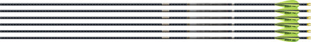 Easton EMJ Match Grade 4MM 340 Arrows with AAE Hybrid Vanes - 6 Pack