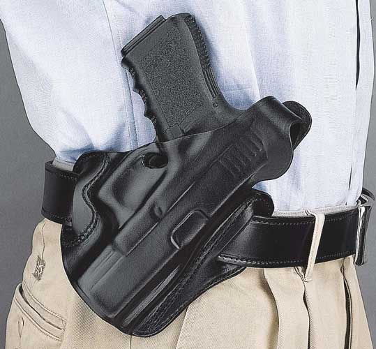 DeSantis Thumb Break Scabbard Black Leather OWB Holster S&W Shield 9mm RH