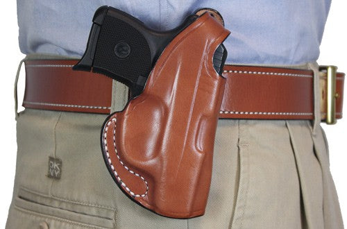 DeSantis Maverick OWB Leather Belt Clip Holster RH Smith & Wesson Bodyguard Tan