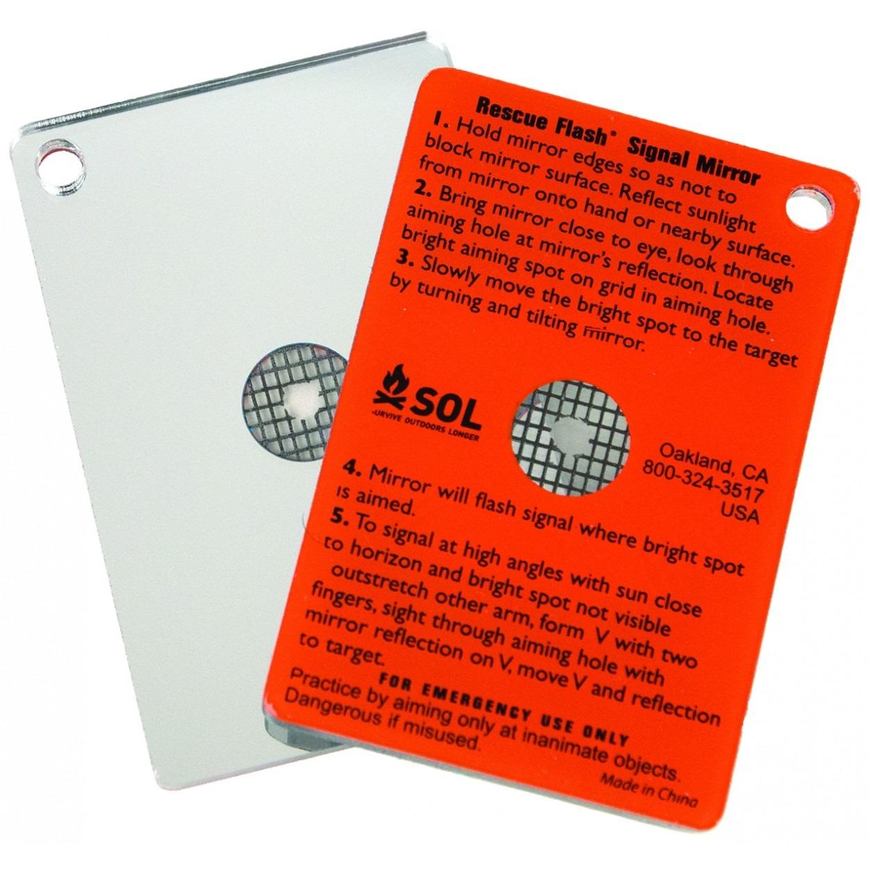 Survive Outdoors Longer Rescue Flash Floating Mirror with Retro-Reflective Aiming Aid