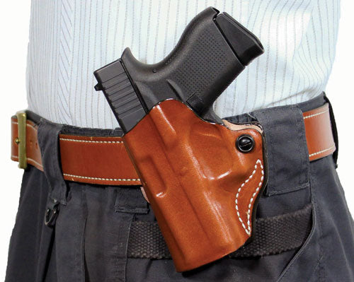 DeSantis Mini Scabbard Outside Waistband Leather Holster LH SIG P365 Tan