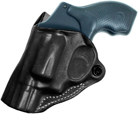 DeSantis Mini Scabbard OWB Leather Holster LH J-Frame 2-2.25 Inch Black