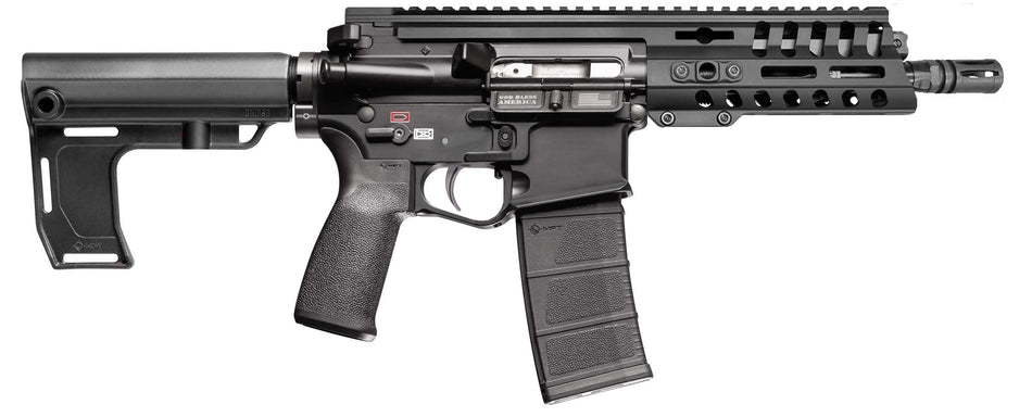 Patriot Ordnance Factory 2169 P415 Edge 5.56 NATO 30+1 7.25" Black Nitride Threaded Barrel, Black Anodized Aluminum Receiver
