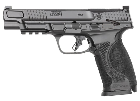 Smith & Wesson 14673 M&P M2.0 Metal 9mm Luger 10+1 5" Black Armornite Stainless Steel Barrel & Optic Ready/Serrated Slide, Black Armornite Stainless Steel Frame w/Picatinny Rail, Interchangeable Palms
