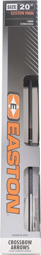 Easton 20" 9mm Carbon Xbow Bolt Flat Back Nock 3" Vanes 6 Pack