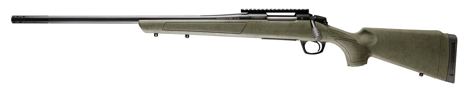 CVA CR3987GLH Cascade XT 350 Legend 4+1 22" Graphite Black Cerakote Fluted Threaded Barrel, Graphite Black Cerakote Picatinny Rail, Fixed OD Green w/Black Webbing Synthetic Stock, Left Hand