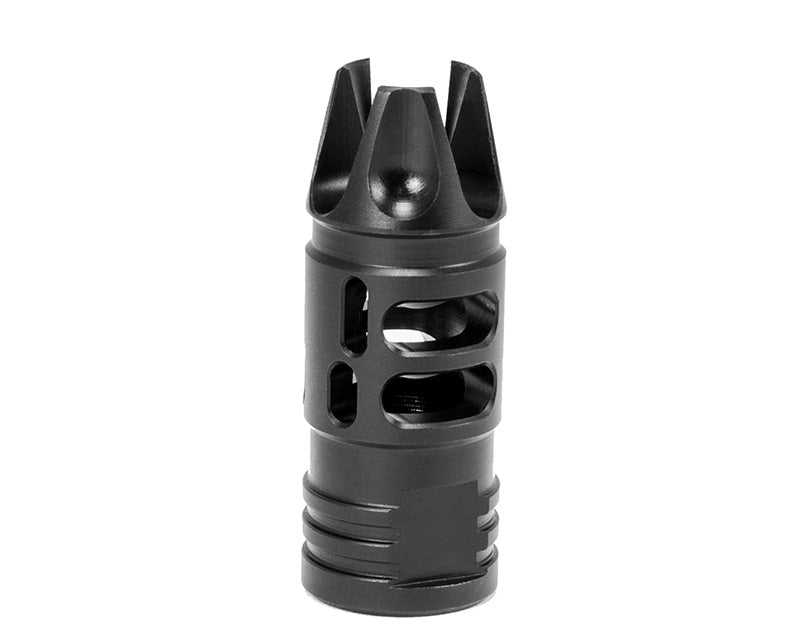 MFT 3-Prong Ported Muzzle Brake, Fits AR-15, 223 Rem/5.56 NATO, Crush Washer Included, Black