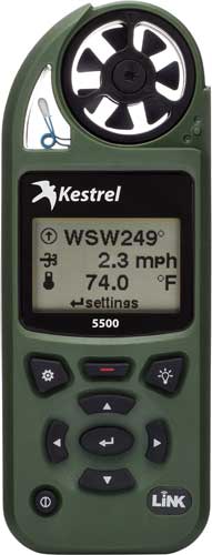 Kestrel 5500 LiNK Weather Meter with Vane Mount - Olive Drab