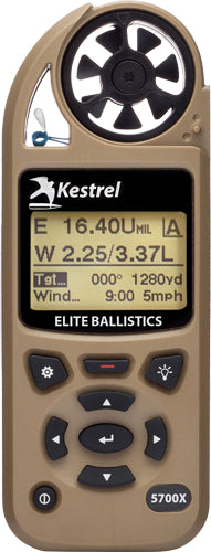 Kestrel 5700X Applied Ballistics WEZ Ballistic Meter in Tan