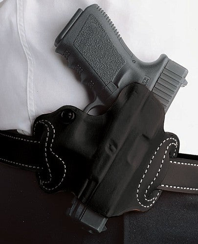DeSantis Mini Slide Holster OWB RH Black Leather Fits Glock 20/21