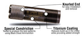 Carlsons Black Cloud L-Range 12GA Choke Tube for Mossberg Accu-Mag