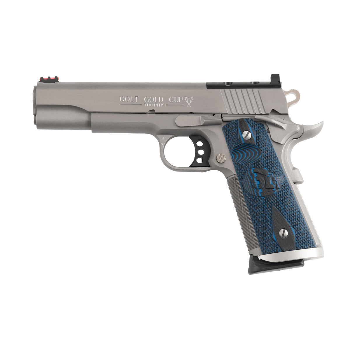 Colt Mfg O5072XEOR Gold Cup Trophy Full Size 9mm Luger 10+1 5" Stainless National Match Barrel, Stainless Steel Optic Ready/Serrated Slide & Frame w/Beavertail, Ambidextrous