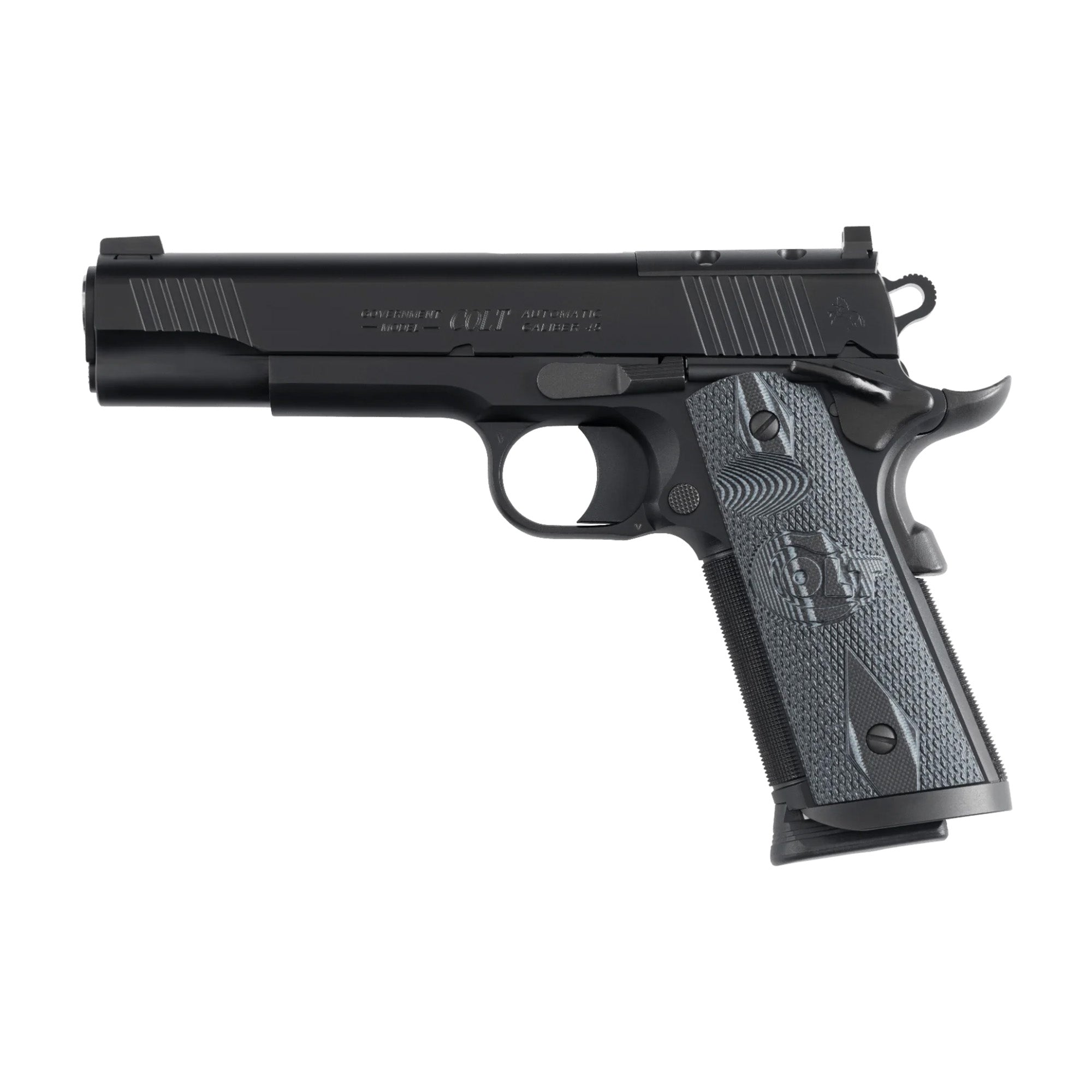 Colt Mfg O1082CCUOR CCU Government Full Size 9mm Luger 10+1 5" Stainless National Match Barrel, Matte Black DLC Carbon Steel Optic Ready/Serrated Slide, Black Ion Bond Carbon Steel Frame w/Beavertail,