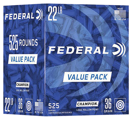 Federal Lead Hollow Point Champion Training Value Pack  36 Grain .22 Long Rifle 1260 fps 604544690729