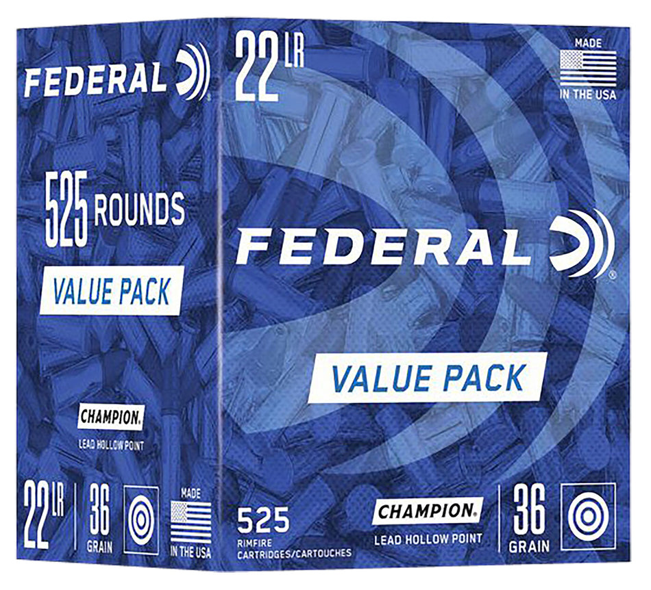 Federal Lead Hollow Point Champion Training Value Pack  36 Grain .22 Long Rifle 1260 fps 604544690729