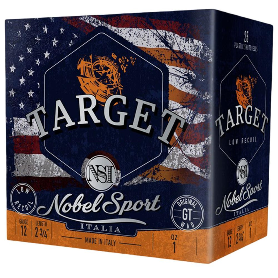 Eurosports LLC 12 Gauge Shotgun Ammo Nobelsport NSI Target Low Recoil 2.75 in 1 oz #7.5 1200 FPS