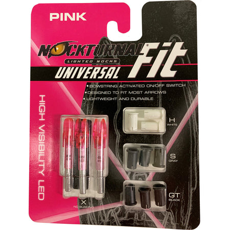 Nockturnal FIT Pink Lighted Nocks Pack of 3