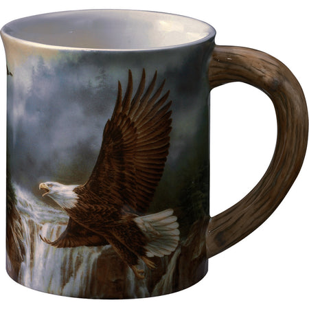 Wild Wings Bald Eagle Majestic Nature Scene Sculpted Mug