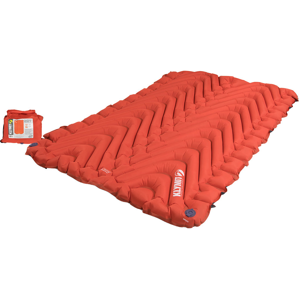 Klymit Insulated Double V Wide Sleeping Pad Orange