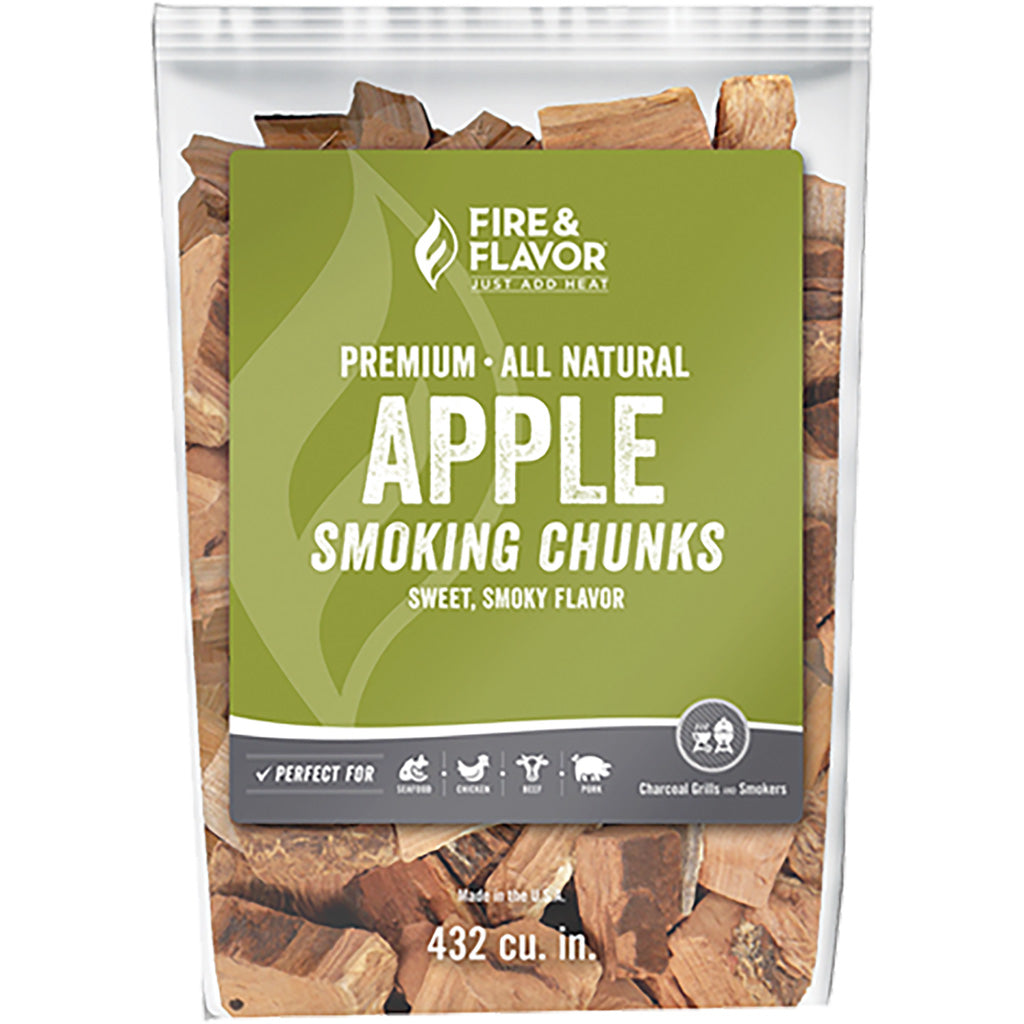 Fire and Flavor All Natural Apple Smoking Wood Chunks 4 Pound Bag