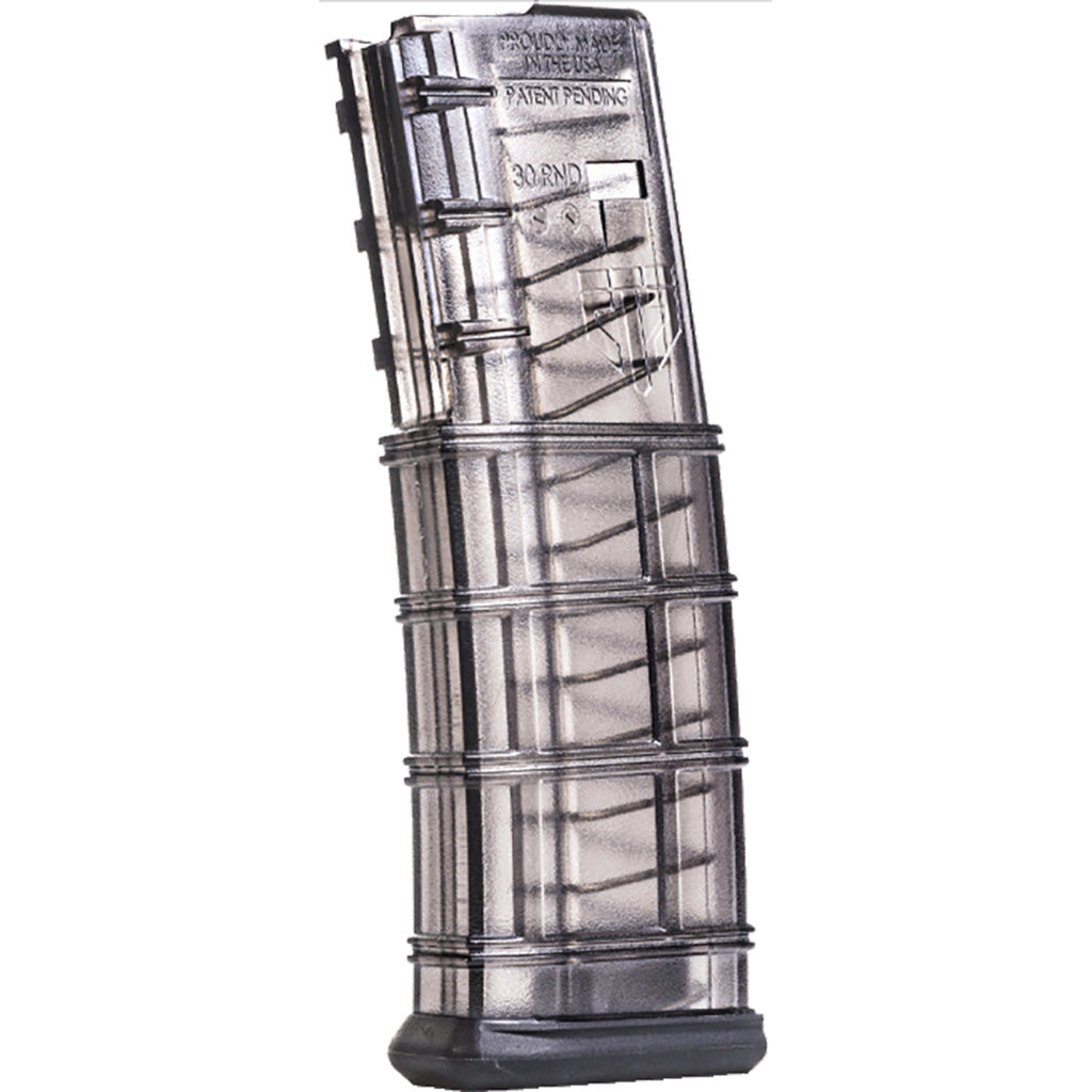 ETS AR-15 Translucent Polymer Magazine, 30 Round Capacity, .223/5.56mm, with Ergonomic Floorplate
