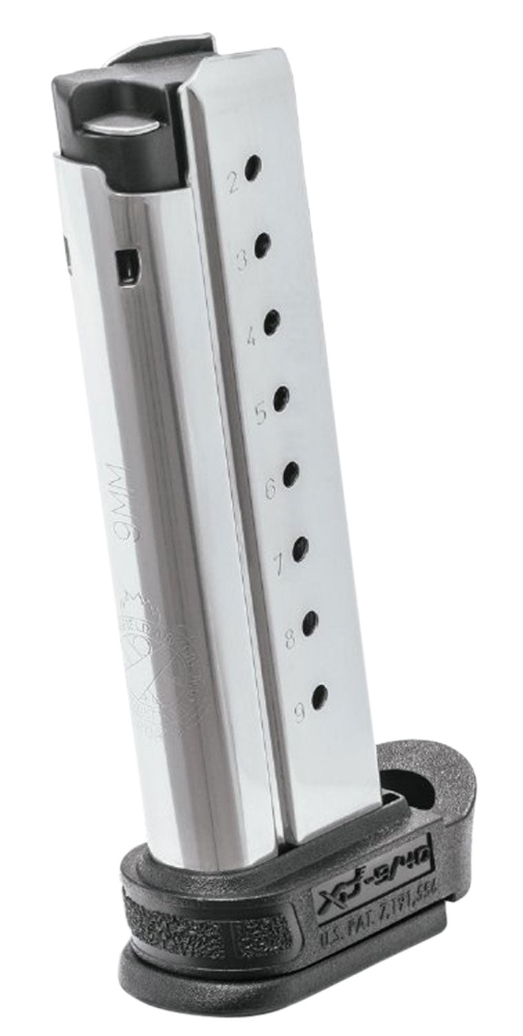 Springfield Armory XD-E 9rd 9mm Luger Stainless Steel Mag w/ Extended Sleeve