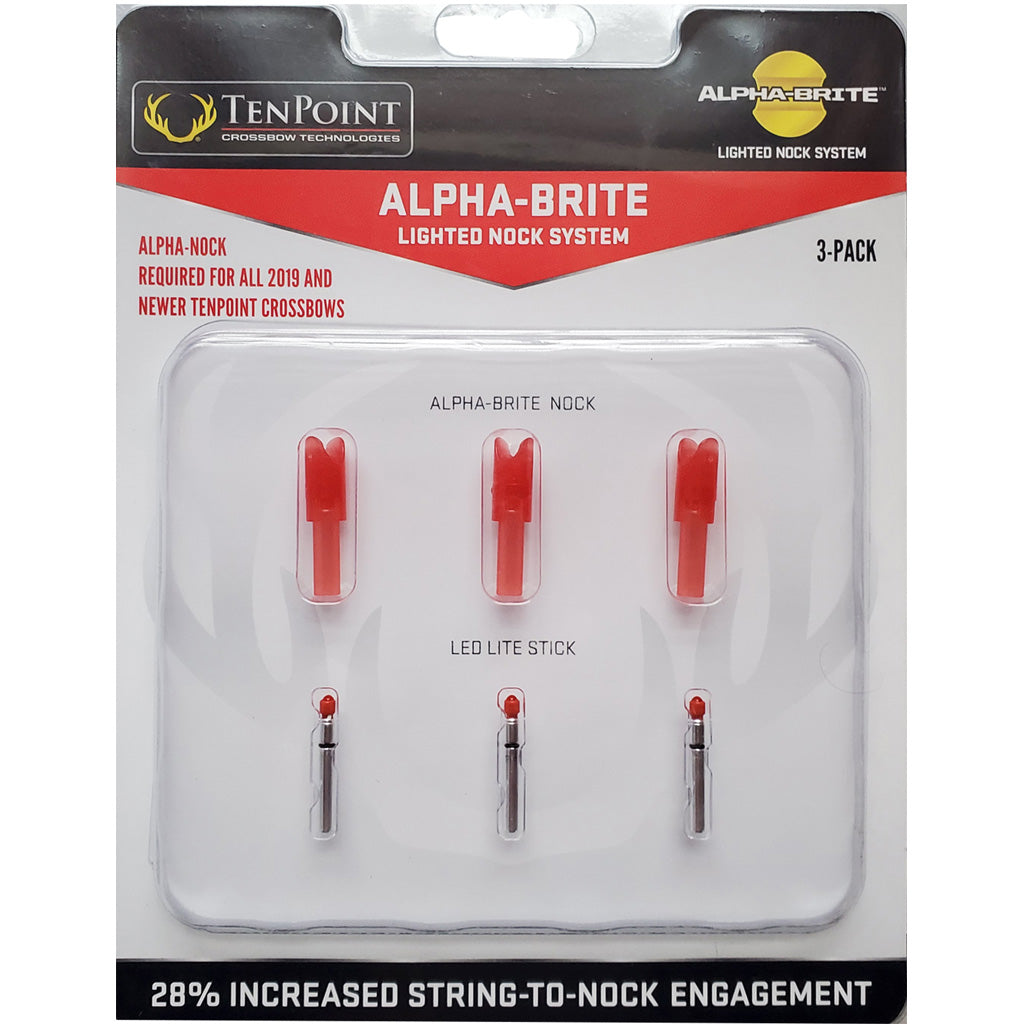 TenPoint .297 Alpha Brite Red Lighted Nock Kit 3 Pack