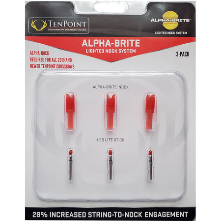 TenPoint .297 Alpha Brite Red Lighted Nock Kit 3 Pack