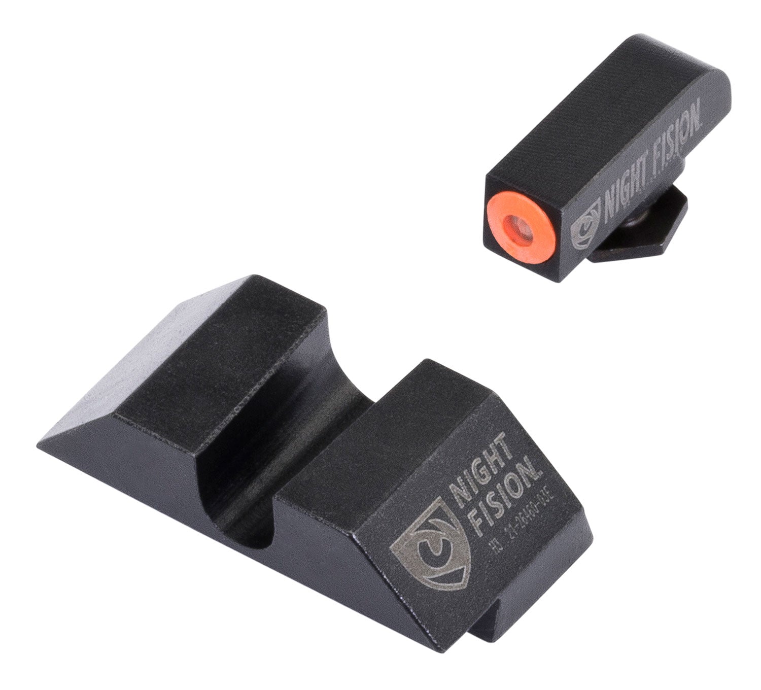 Night Fision GLK001014OGZ Green Tritium Orange Outline Front Sight Black Rear for Glock 17/17L/19/22