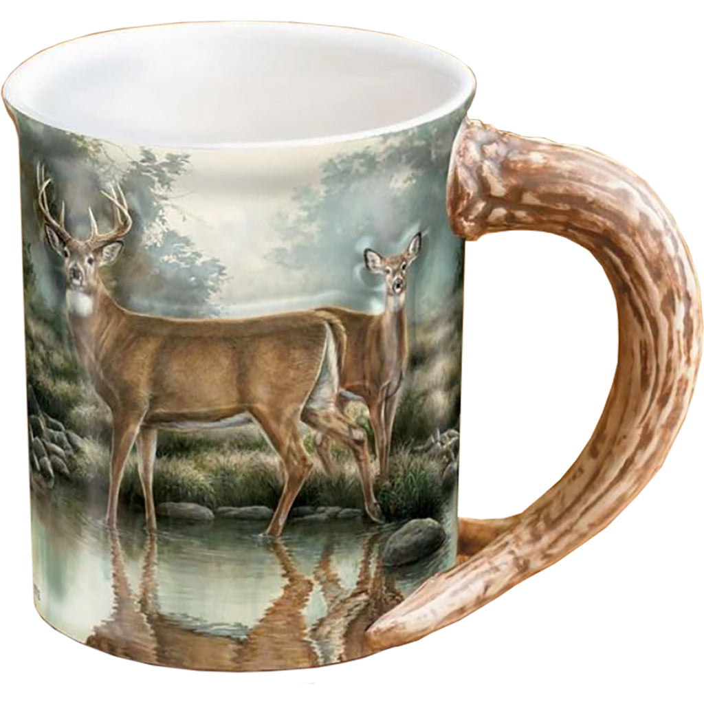 Wild Wings Tranquil Waters Whitetail Deer Collectible Stoneware Mug 16 oz.