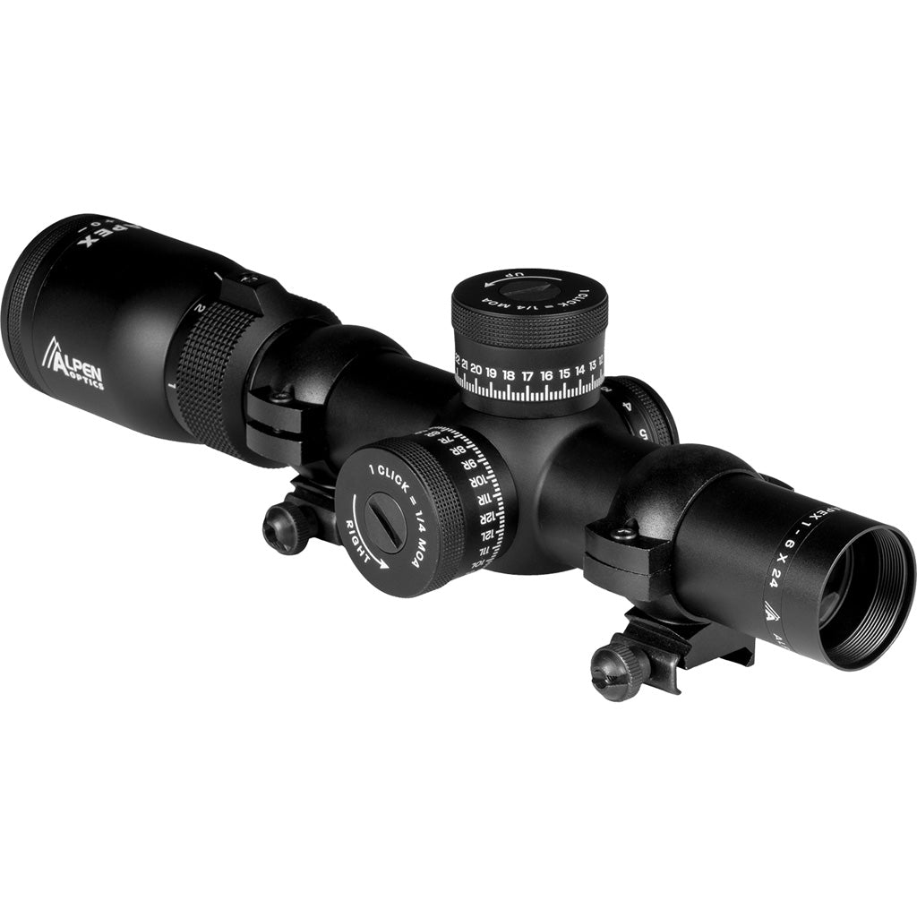Alpen Apex XP 1-6x24 Riflescope with Picatinny Rings