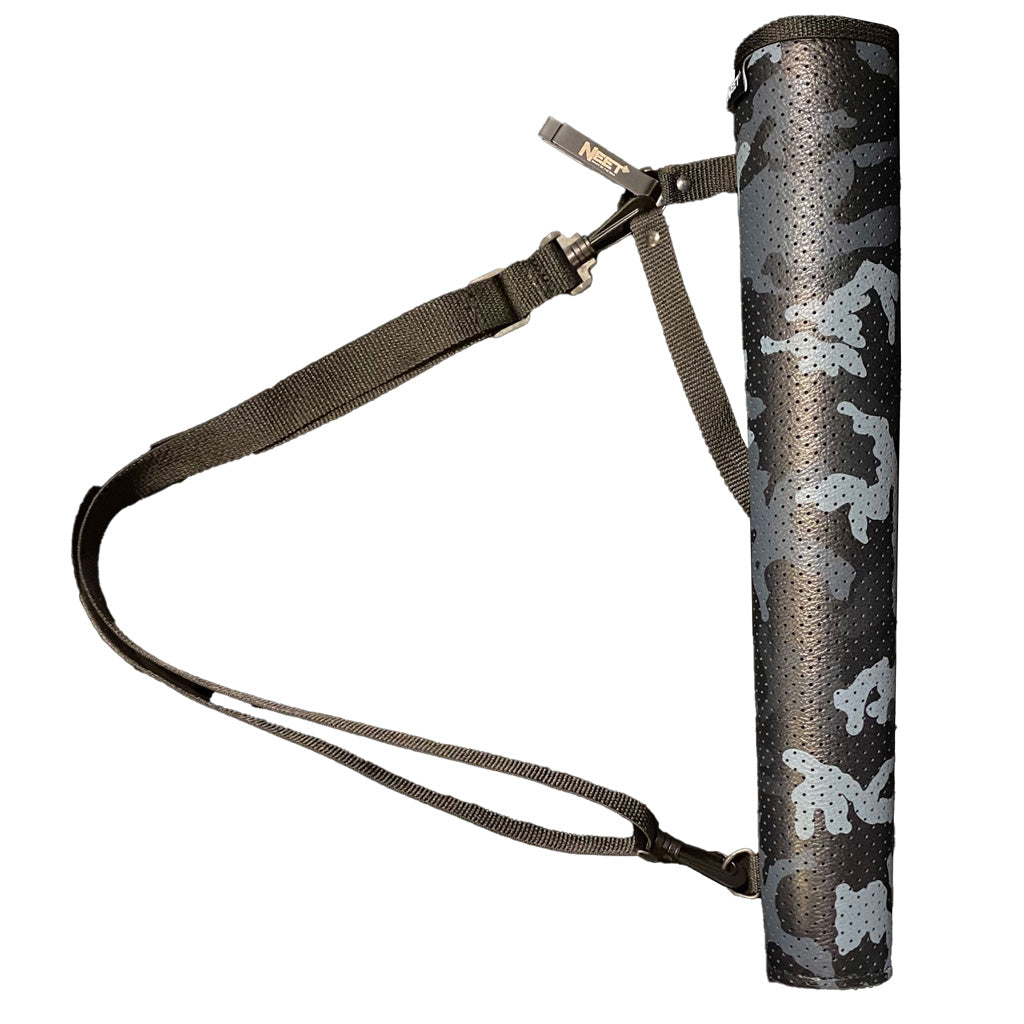 Neet N-610 Leather Tube Archery Quiver Blue Camo with Belt Clip
