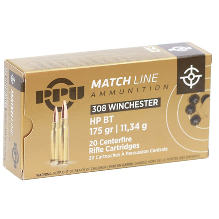 Prvi Partizan .308 Win / 7.62x51mm Match 175 grain Hollow Point Boat Tail ammunition