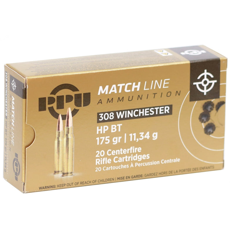 Prvi Partizan .308 Win / 7.62x51mm Match 175 grain Hollow Point Boat Tail ammunition