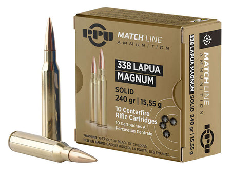 Prvi Partizan .338 Lapua Magnum Match 240 grain Copper Solid ammunition