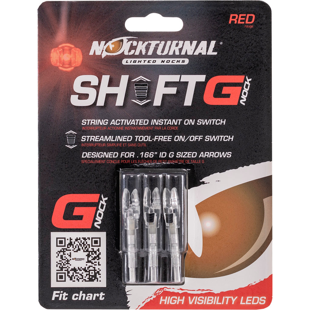 Nockturnal Shift FIT Lighted Nocks Red G Size 3-Pack