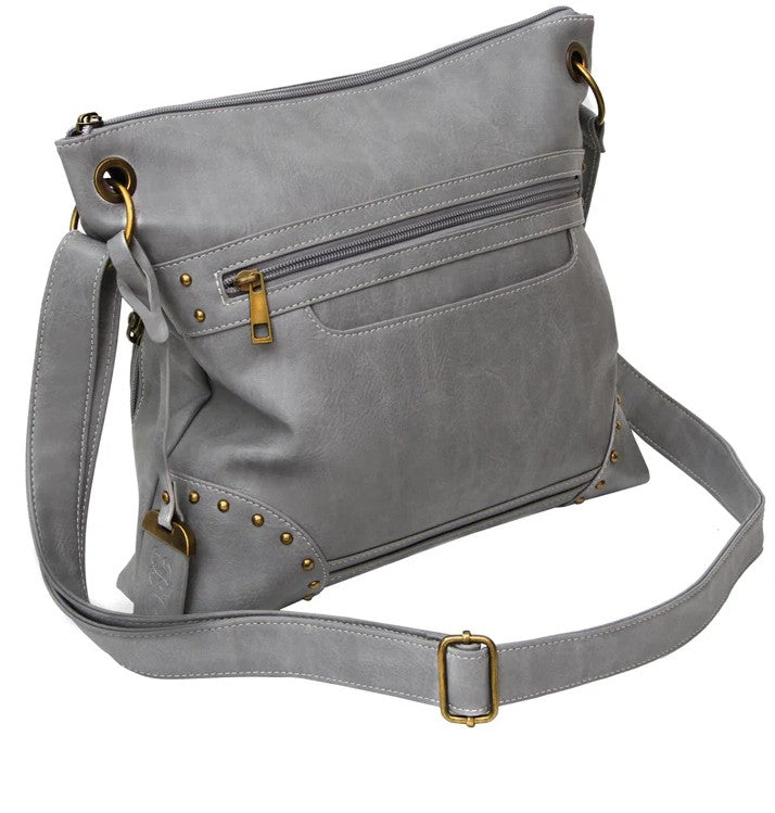 Bulldog BDP-082 Concealed Carry Cross Body Purse with Holster in Grey