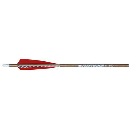 Fleetwood 340 Natural Grain Carbon Feather-Fletched Arrows 6 pk.