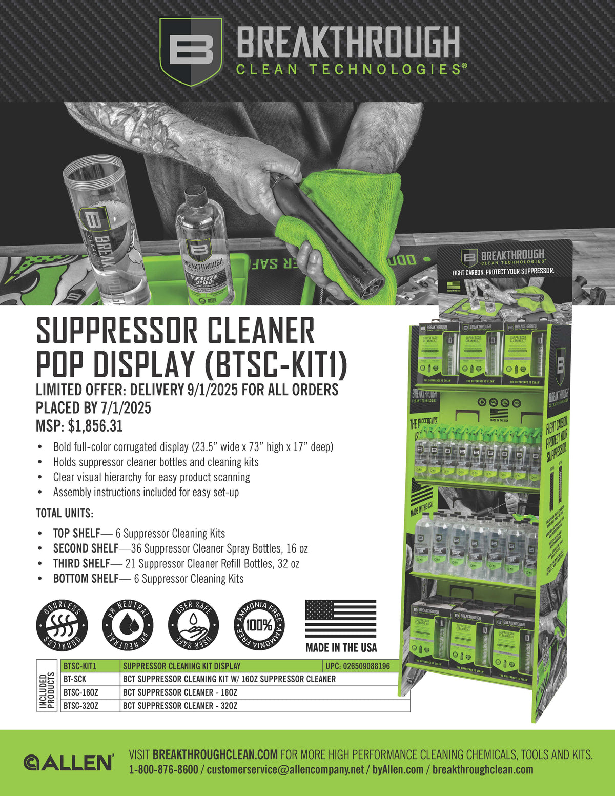 Suppressor Cleaning Kit Counter Display