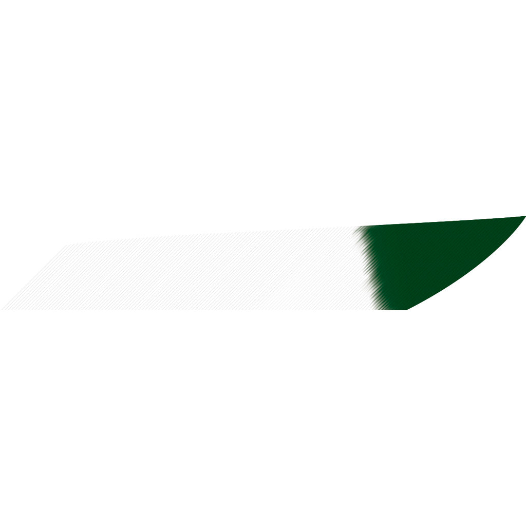Gateway Mako Feathers 3.125 in. White Green Tip Left Wing 50 Count