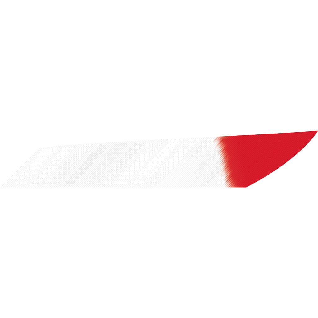 Gateway Mako 3.125 in. LW White Red Tip Archery Feathers 50-Pack