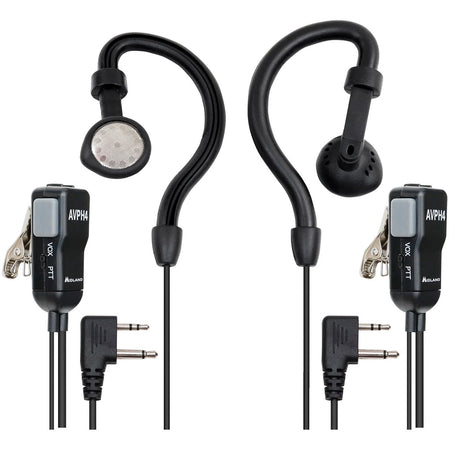 Midland Wrap-Around Ear Headset with Push-to-Talk for GMRS FRS Two-Way Radios