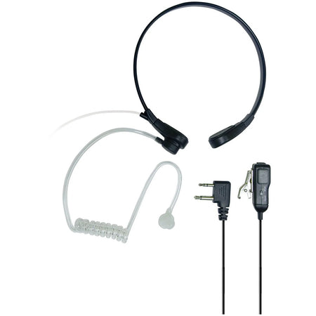 Midland Acoustic Throat Mic with In-Ear Speaker VOX PTT GMRS FRS Compatible