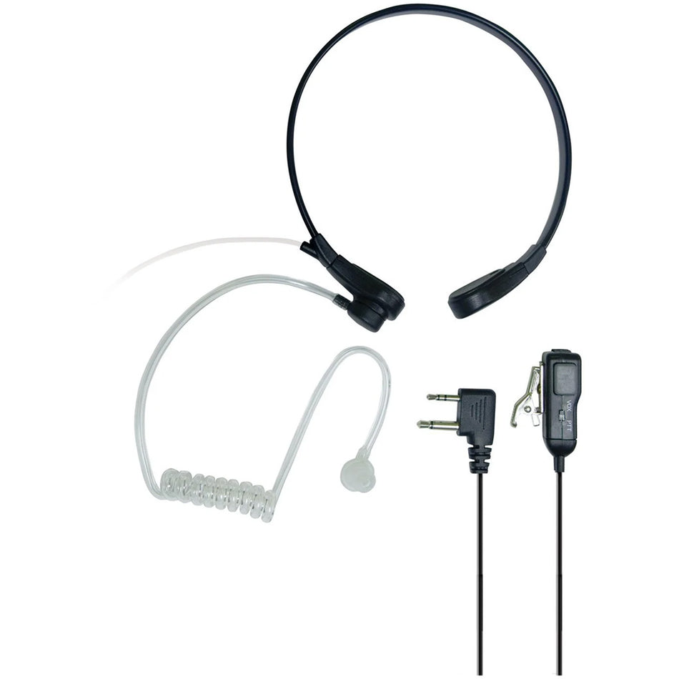 Midland Acoustic Throat Mic with In-Ear Speaker VOX PTT GMRS FRS Compatible