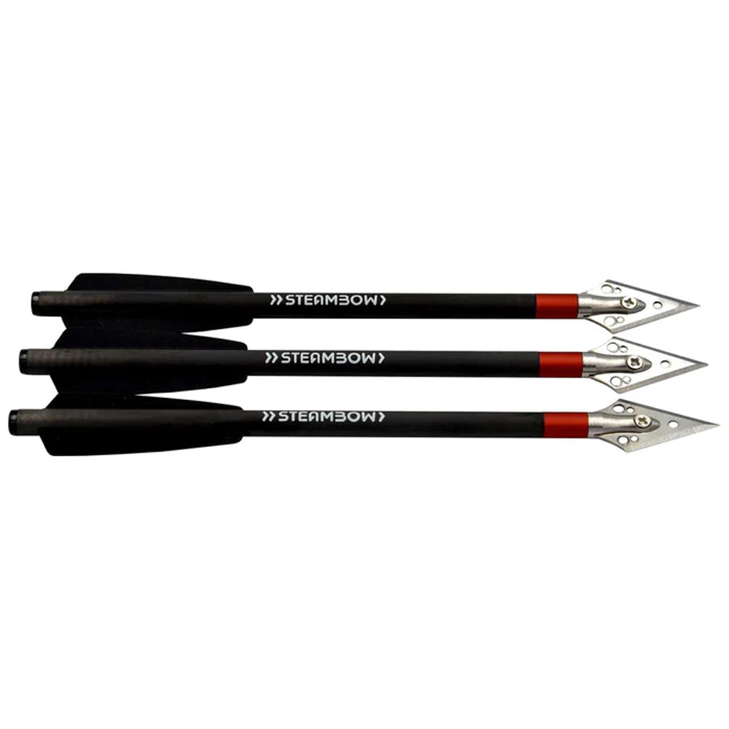 Steambow Light Broadhead Arrow Set of 3 - Stainless Steel Blade