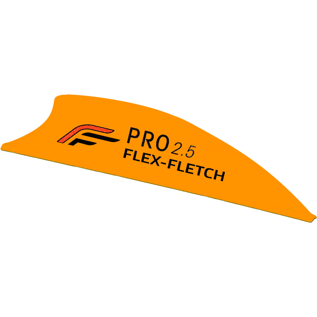 Flex Fletch 2.5" Pro Vanes Blaze Orange Shield Cut 36 Count