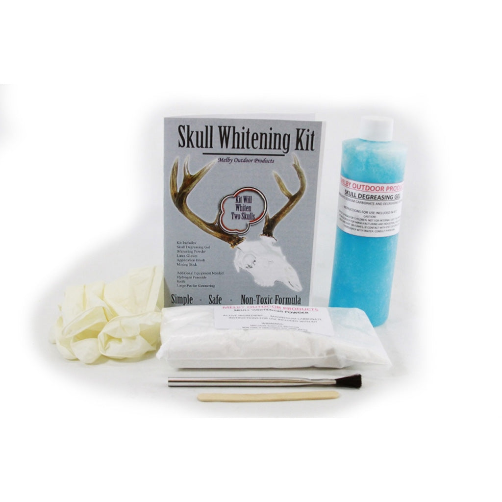 Melby Skull Bleaching Kit with Degreasing Gel and Whitening Powder for Deer Skulls